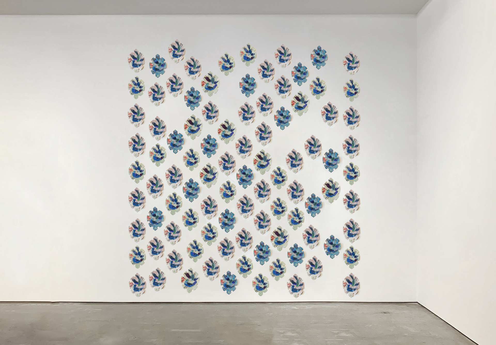 Andre Barion, Tapete, 2021, lona, brim e algodão tingidos, 260 x 190 cm - Andre Barion 